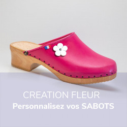 Sabots avec fleur - Création